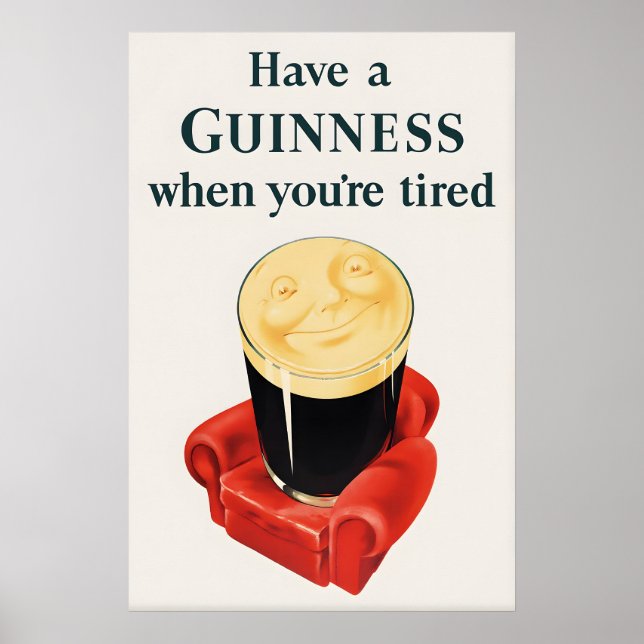 Affiche de publicité pour Guinness par John Gilroy (Devant)