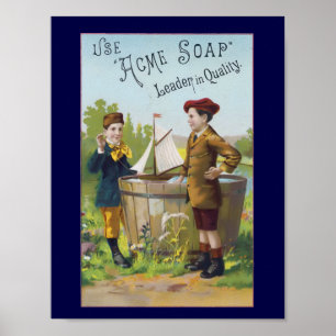 Affiche de publicité vintage pour le savon Acme Im