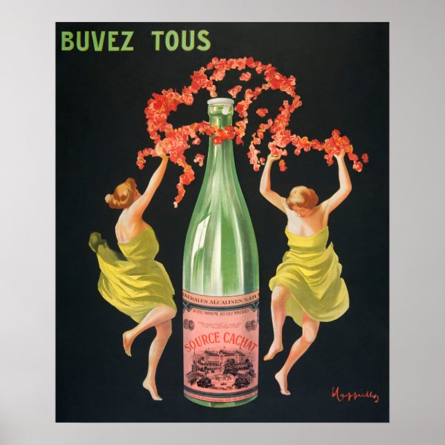 Affiche de publicité vintage sur l'alcool (Devant)