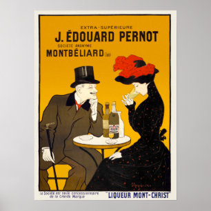 Affiche de publicité vintage sur l'alcool