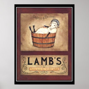 Affiche de publicité vintage sur le savon
