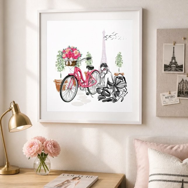 Affiche de randonnée à vélo à Paris (Créateur téléchargé)