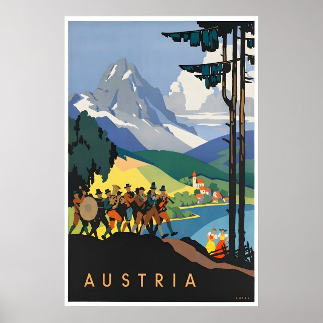 Affiche de randonnée autrichienne à Venise Art de  (Devant)