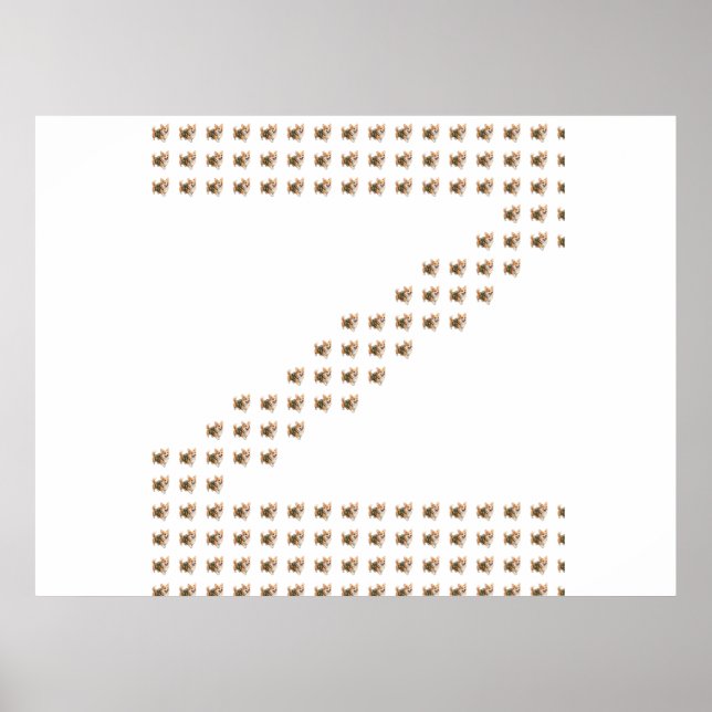 Affiche de randonnée Corgi motif en Z (Devant)