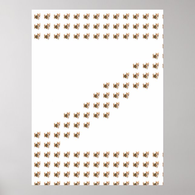 Affiche de randonnée Corgi motif Z (Devant)