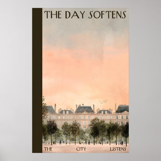 Affiche de rangée de bâtiments parisiens Citation  (Devant)