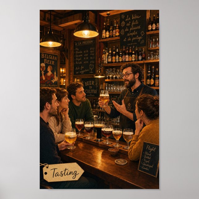 Affiche de rassemblement de dégustation de taverne (Devant)