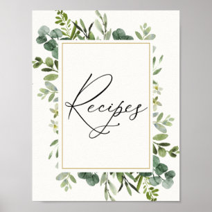 Affiche de recettes d'eucalyptus