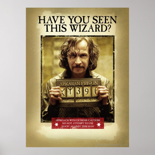 Affiche de recherche de Sirius Black (Devant)