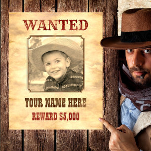 Affiche de Recherche Modèle de Photo Wild West