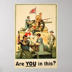 Affiche de recrutement britannique de la Première 
