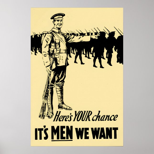 Affiche de recrutement canadienne de la Première G (Devant)