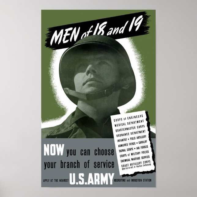 Affiche de recrutement de l'armée — 2ÈME GUERRE MO (Devant)