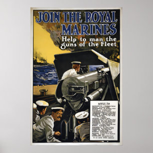 Affiche de recrutement des Royal Marines de la Pre