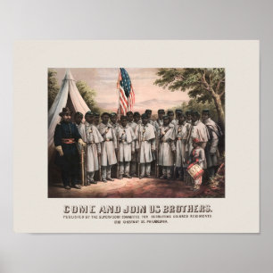 Affiche de recrutement du régiment de couleur - Gu