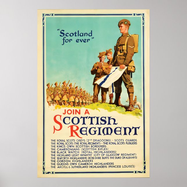 Affiche de recrutement du régiment écossais WWII b (Devant)