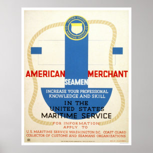 Affiche de recrutement du service maritime - APM