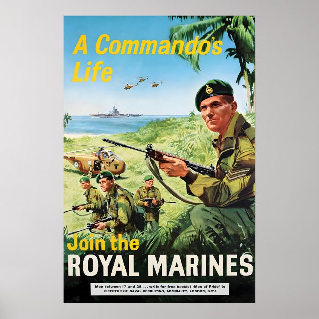 Affiche de recrutement La vie d'un commando. Rejoi (Devant)