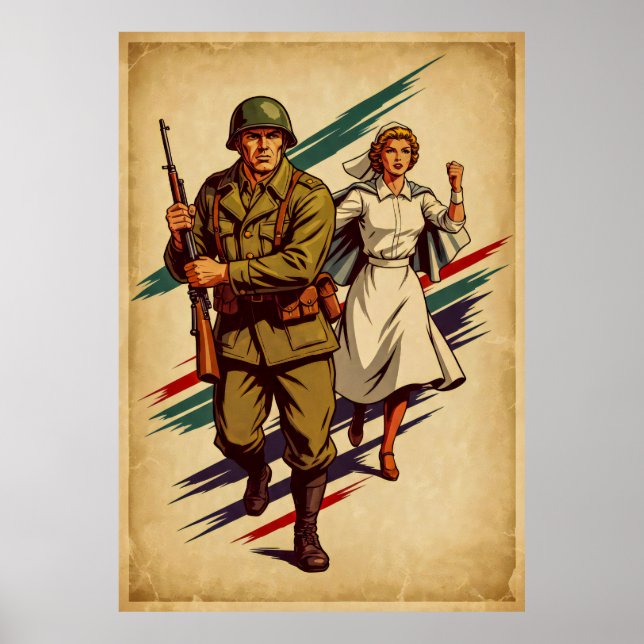 Affiche de recrutement militaire classique en styl (Devant)