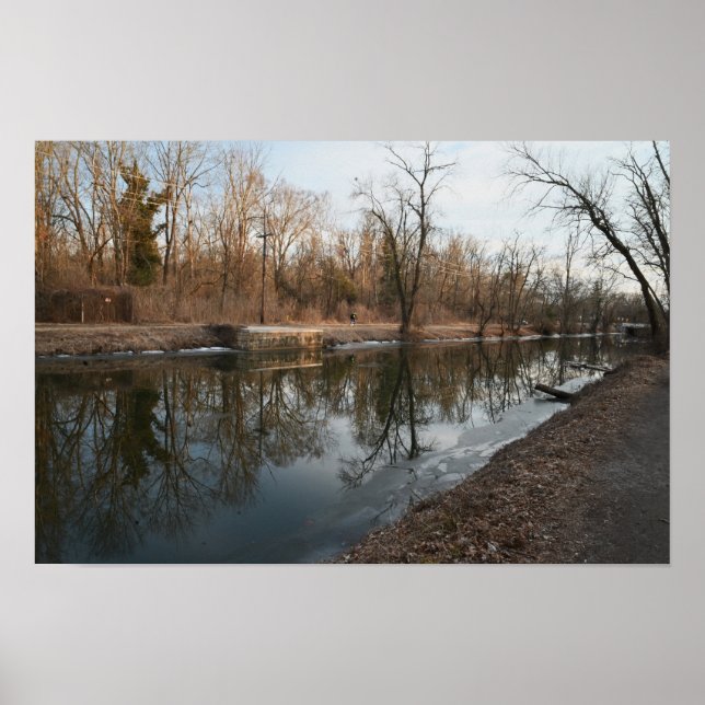 Affiche de réflexion sur le paysage aquatique hive (Devant)