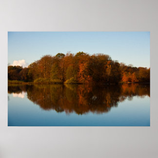 Affiche de réflexions sur les lacs d'automne