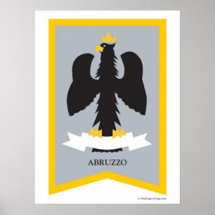 Affiche de région de l'Abruzzo Abruzzes Italie