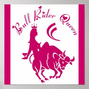 AFFICHE DE REINE DE CAVALIER DE BULL