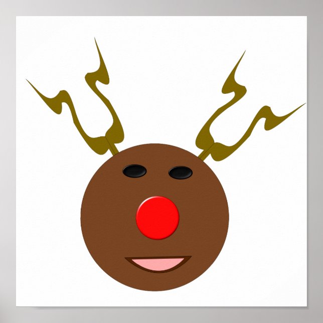 Affiche de renne de Noël cybernétique (Devant)