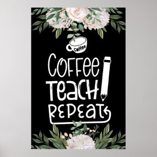 Affiche de répétition de l'enseignement du café