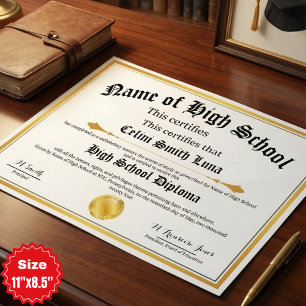 Affiche de Réplique de Diplôme d'Études Secondaire