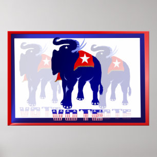 Affiche de RÉPUBLICAIN de signe de yard de vote
