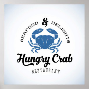 Affiche de restaurant Crab Hungry