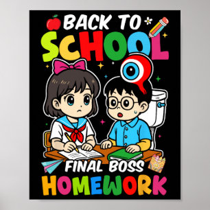 Affiche De retour à l'école 2025 Devoirs du patron final