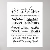 Affiche de retraite personnalisée Imprimer