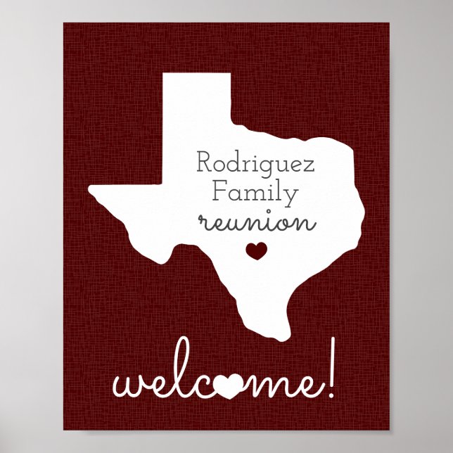 Affiche de réunion de famille de l'État de Texas M (Devant)