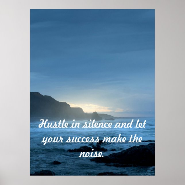 Affiche de réussite d'océan motivationnelle person (Devant)