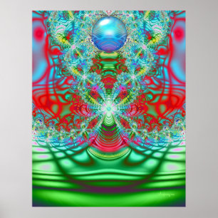 affiche de rêve d'arc-en-ciel des années 60