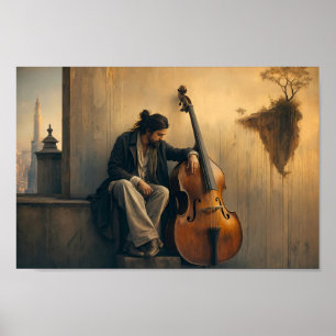 Affiche de rêverie solitaire aux basses profondes