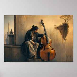 Affiche de rêverie solitaire aux basses profondes