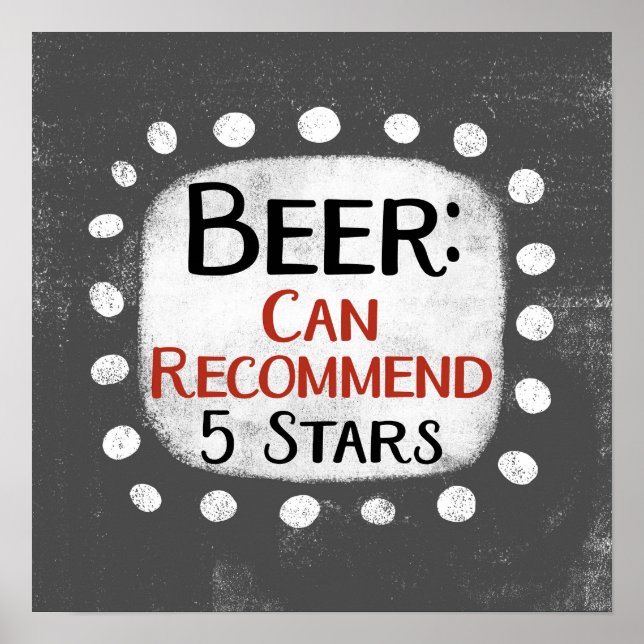 Affiche de revue de bière 5 étoiles (Devant)