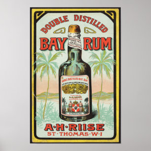 affiche de rhum des Caraïbes vintages fin 1800