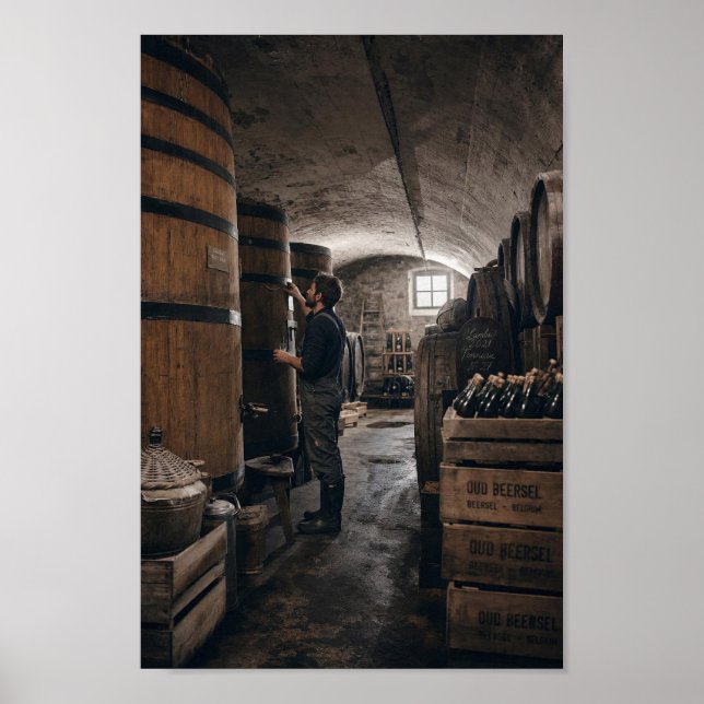 Affiche de rituel de cave à lambic belge (Devant)