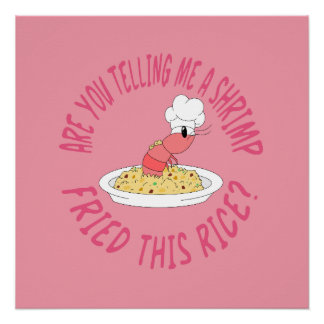 Affiche de riz frit aux crevettes