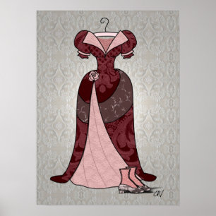 Affiche "de robe de thé victorienne"