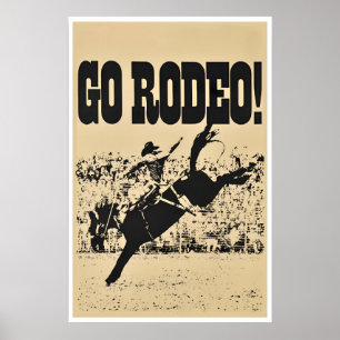 Affiche de rodéo Art Impression Western Cowboy (H9
