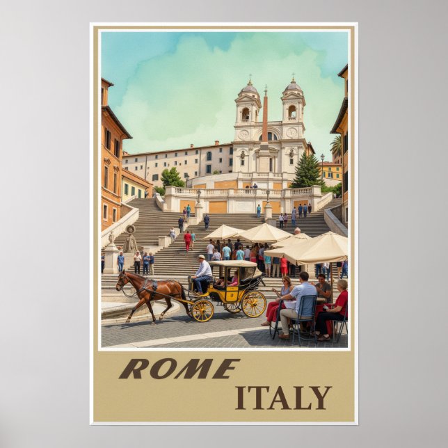 Affiche de Rome, Italie  (Devant)