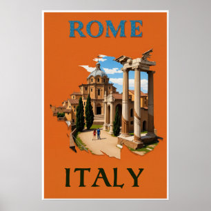 Affiche de Rome, Italie