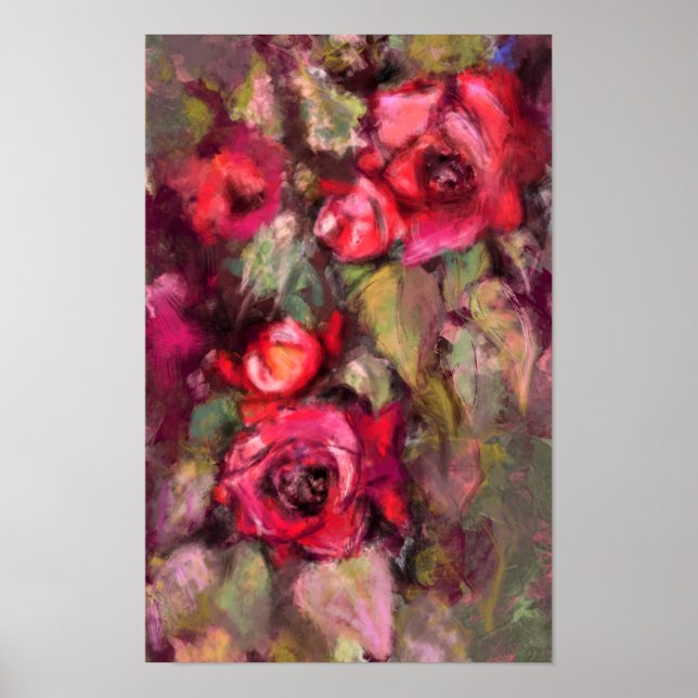 Affiche de roses rouges (Devant)