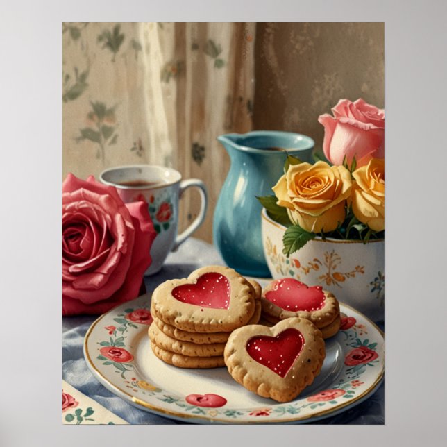 Affiche de roses vintage  (Devant)