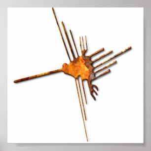 Affiche de rouille de Nazca Hummingbird